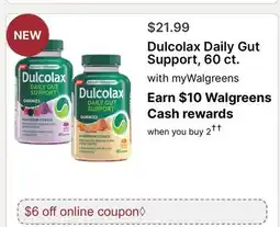 Walgreens Dulcolax Daily Gut Support 60 ct offer