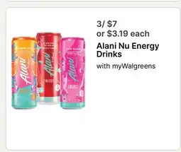 Walgreens Alani Nu Energy Drinks offer