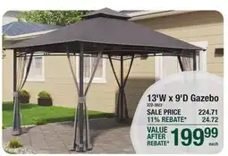 Menards Backyard Creations 13'W x 9'D Gazebo offer