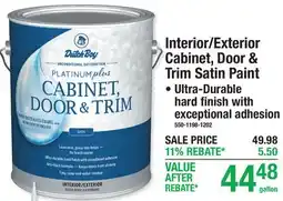 Menards Dutch Boy Interior/Exterior Cabinet, Door & Trim Satin Paint offer