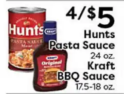 Rich's Fresh Market Hunts Pasta Sauce 24 oz. Kraft BBQ Sauce 17.5-18 oz offer