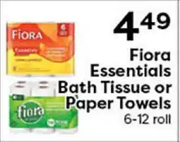 Rich's Fresh Market Fiora Essentials Bath Tissue or Paper Towels offer