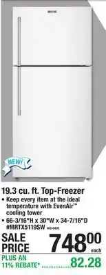 Menards Maytag 19.3 cu. ft. Top-Freezer offer