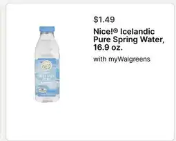 Walgreens Icelandic Pure Spring Water, 16.9 oz offer