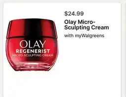 Walgreens Olay Micro- Sculpting Cream offer