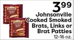 Rich's Fresh Market Johnsonville Cooked Smoked Brats, Links or Brat Patties offer