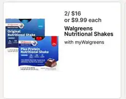 Walgreens Walgreens Nutritional Shakes offer