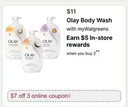 Walgreens Olay Body Wash offer