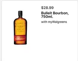 Walgreens Bulleit Bourbon, 750ml offer