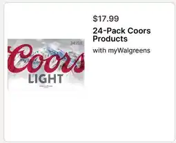 Walgreens 24-Pack Coors Products offer
