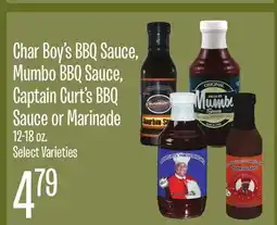 Jewel-Osco Char Boy's BBQ Sauce, Mumbo BBQ Sauce, Captain Curt's BBQ Sauce or Marinade offer