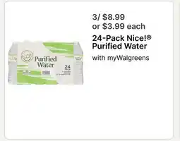Walgreens 24-Pack Nice! Purified Water offer