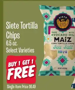 Jewel-Osco Siete Tortilla Chips offer