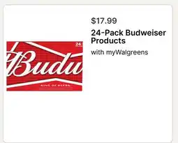 Walgreens 24-Pack Budweiser Products offer