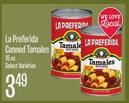 Jewel-Osco La Preferida Canned Tamales offer