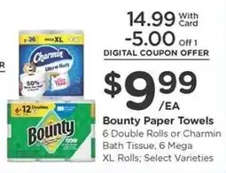 Kroger Bounty Paper Towels offer