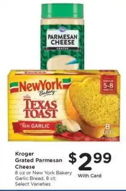 Kroger Kroger Grated Parmesan Cheese offer