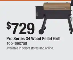 The Home Depot TRAEGER Pro Series 34 Wood Pellet Grill offer