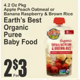 Food Universe Earth's Best Organic Puree Baby Food offer