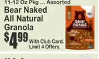 Food Universe Bear Naked All Natural Granola offer