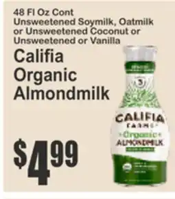 Food Universe Califia Organic Almondmilk offer