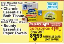 Food Universe • Charmin Essentials Bath Tissue • Bounty Essentials Paper Towels offer