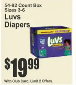 Food Universe Luvs Diapers offer