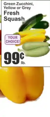 Food Universe Green Zucchini, Yellow or Grey Fresh Squash offer