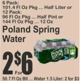 Food Universe Poland Spring Water offer