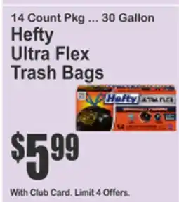 Food Universe 14 Count Pkg ... 30 Gallon Hefty Ultra Flex Trash Bags offer