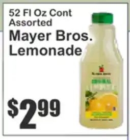 Food Universe 52 FL Oz Cont Assorted Mayer Bros. Lemonade offer