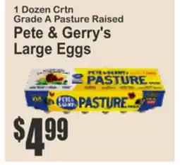 Food Universe 1 Dozen Crtn Grade A Pasture Raised Pete & Gerry's Large Eggs offer