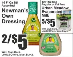 Food Universe Newman's Own Dressing offer