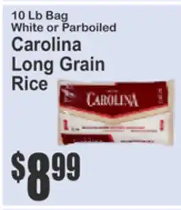Food Universe 10 Lb Bag White or Parboiled Carolina Long Grain Rice offer