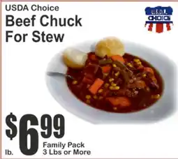 Food Universe USDA Choice Beef Chuck For Stew offer