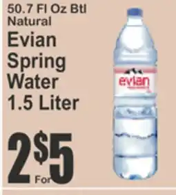 Food Universe Evian Spring Water offer