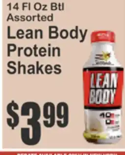 Food Universe 14 FL Oz Btl Assorted Lean Body Protein Shakes offer