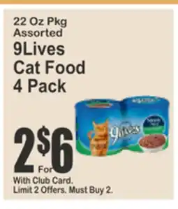 Food Universe 22 Oz Pkg Assorted 9Lives Cat Food offer
