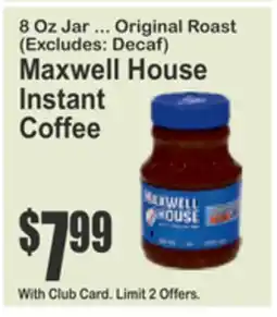 Food Universe Maxwell House Instant Coffee offer