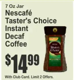 Food Universe Nescafé Taster's Choice Instant Decaf Coffee offer