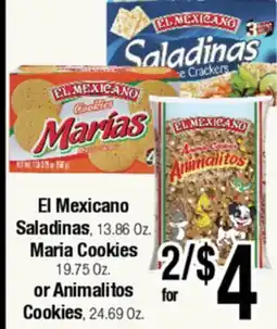 Big Saver Foods El Mexicano Saladinas, Maria Cookies or Animalitos Cookies offer