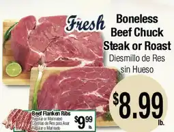 Big Saver Foods Boneless Beef Chuck Steak or Roast offer