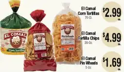 Big Saver Foods El Comal Tortilla Chips, Corn Tortillas Pin Wheels offer