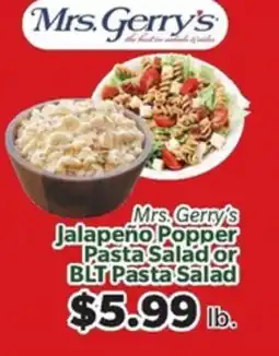 Living Fresh Market Mrs. Gerry's Jalapeño Popper Pasta Salad or BLT Pasta Salad offer
