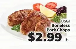 Living Fresh Market USGI Boneless Pork Chops offer