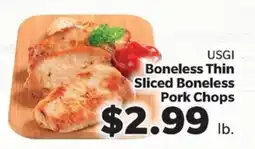 Living Fresh Market USGI Boneless Thin Sliced Boneless Pork Chops offer