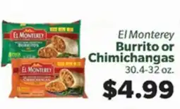 Living Fresh Market El Monterey Burrito or Chimichangas offer
