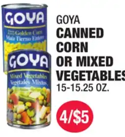 Carnicerias Jimenez GOYA CANNED CORN OR MIXED VEGETABLES offer
