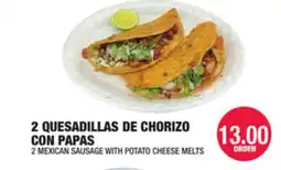Carnicerias Jimenez 2 MEXICAN SAUSAGE WITH POTATO CHEESE MELTS offer
