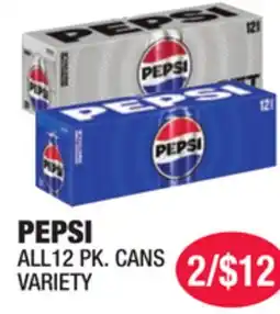 Carnicerias Jimenez PEPSI ALL12 PK. CANS VARIETY offer